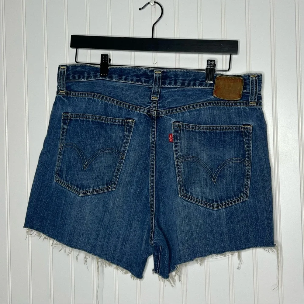 Levi’s Y2K Ryan Low Slung Loose Straight Cut Off Button Fly Shorts Size 34